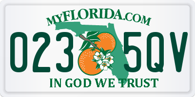 FL license plate 0235QV