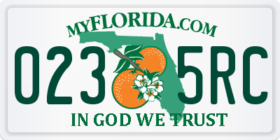 FL license plate 0235RC