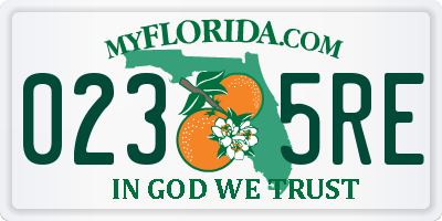FL license plate 0235RE