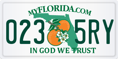 FL license plate 0235RY