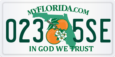 FL license plate 0235SE