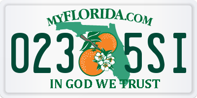 FL license plate 0235SI