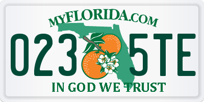 FL license plate 0235TE