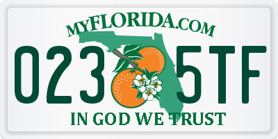 FL license plate 0235TF