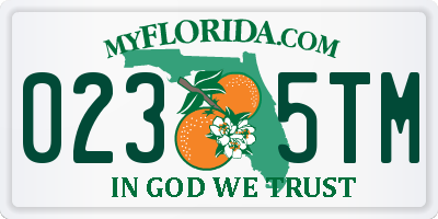 FL license plate 0235TM