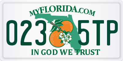 FL license plate 0235TP