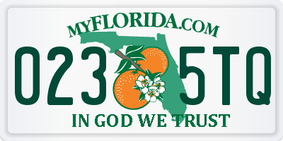 FL license plate 0235TQ