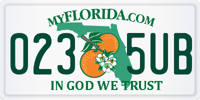 FL license plate 0235UB