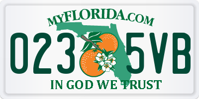 FL license plate 0235VB