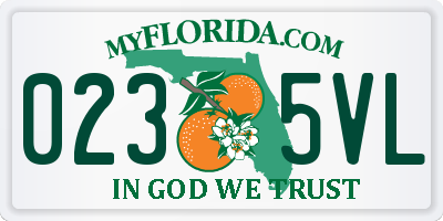 FL license plate 0235VL