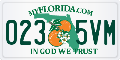 FL license plate 0235VM