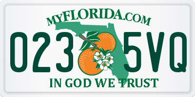 FL license plate 0235VQ