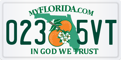 FL license plate 0235VT