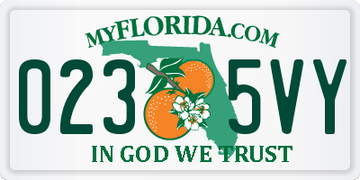FL license plate 0235VY