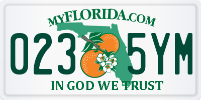 FL license plate 0235YM