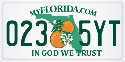 FL license plate 0235YT