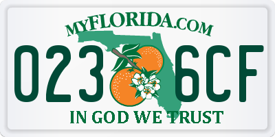 FL license plate 0236CF