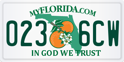 FL license plate 0236CW