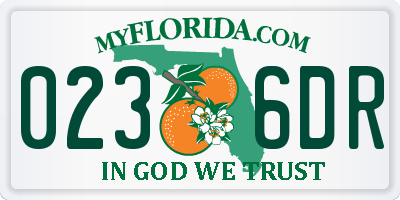 FL license plate 0236DR