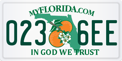 FL license plate 0236EE