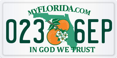 FL license plate 0236EP