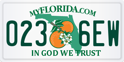 FL license plate 0236EW