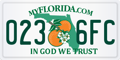 FL license plate 0236FC