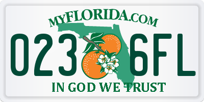 FL license plate 0236FL