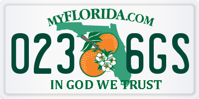 FL license plate 0236GS