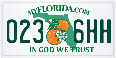 FL license plate 0236HH
