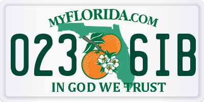 FL license plate 0236IB