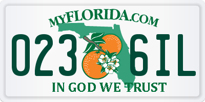 FL license plate 0236IL
