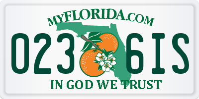 FL license plate 0236IS