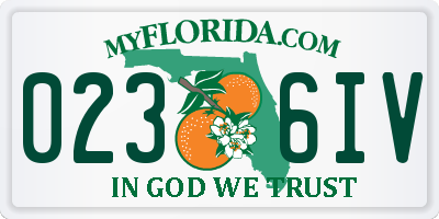 FL license plate 0236IV