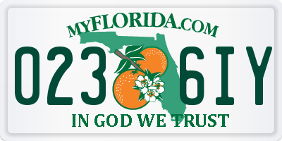 FL license plate 0236IY