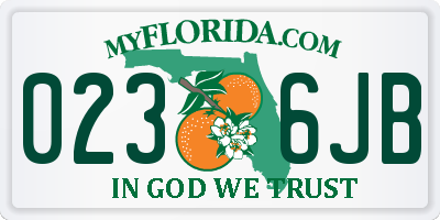 FL license plate 0236JB
