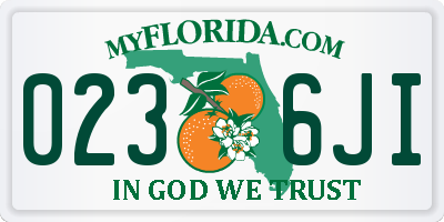 FL license plate 0236JI