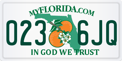 FL license plate 0236JQ