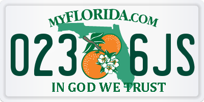 FL license plate 0236JS