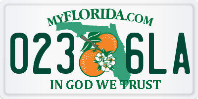FL license plate 0236LA