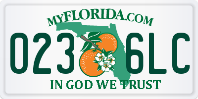 FL license plate 0236LC