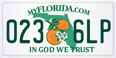 FL license plate 0236LP