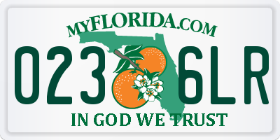 FL license plate 0236LR