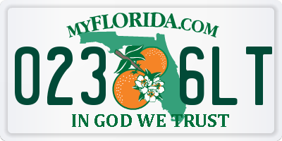 FL license plate 0236LT