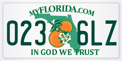 FL license plate 0236LZ