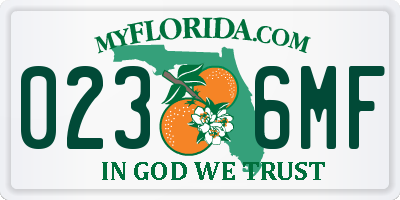 FL license plate 0236MF