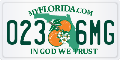 FL license plate 0236MG