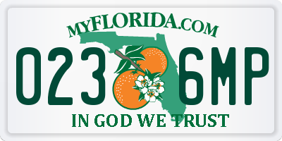 FL license plate 0236MP