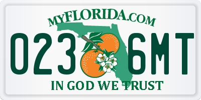 FL license plate 0236MT