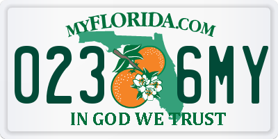 FL license plate 0236MY